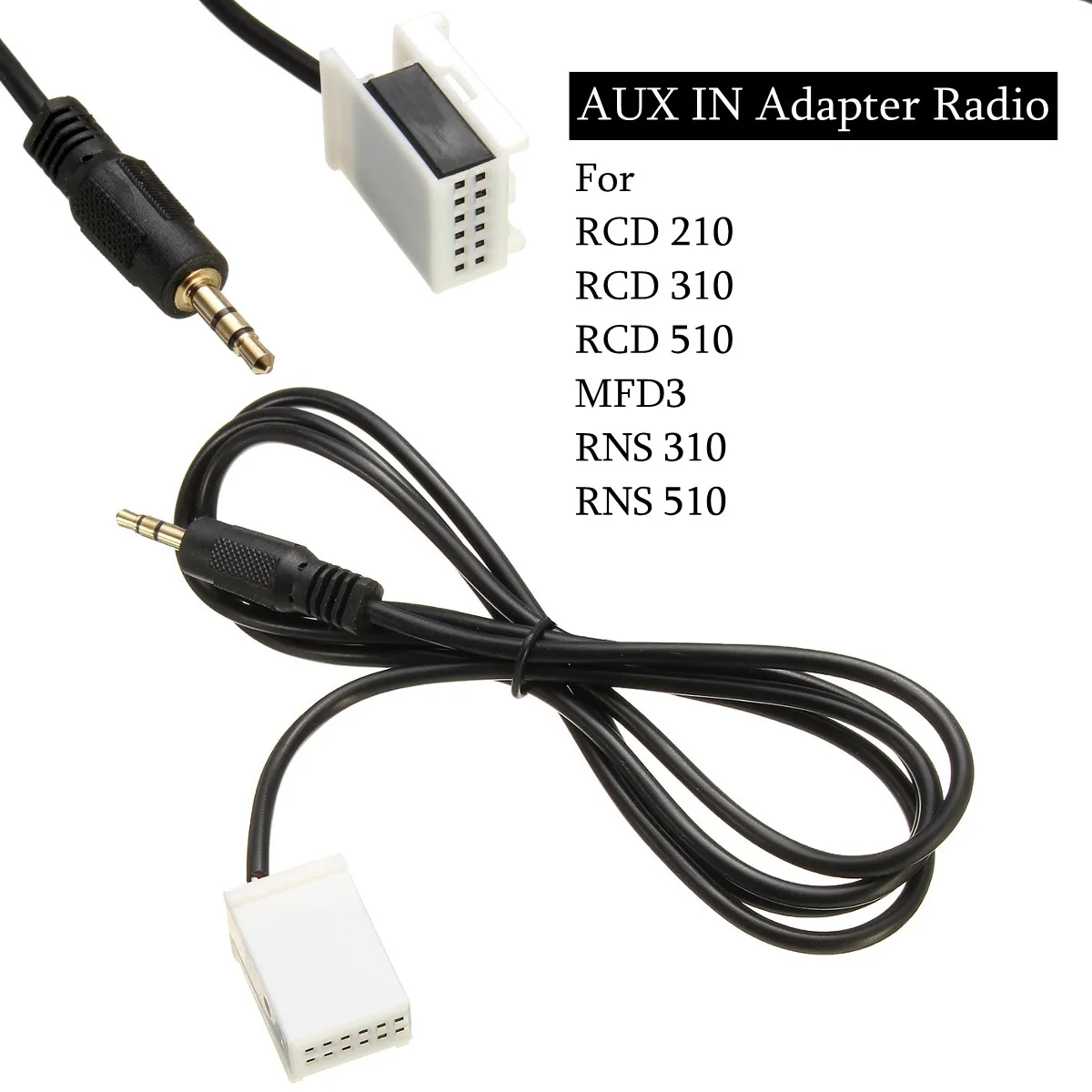 Auto Usb 3.5Mm Aux In Adattatore Radio Lettore Mp3 Cavo Per Kabel Per Vw/Rcd210 310 510 Mfd3 Rns 310 Rns 510 Series
