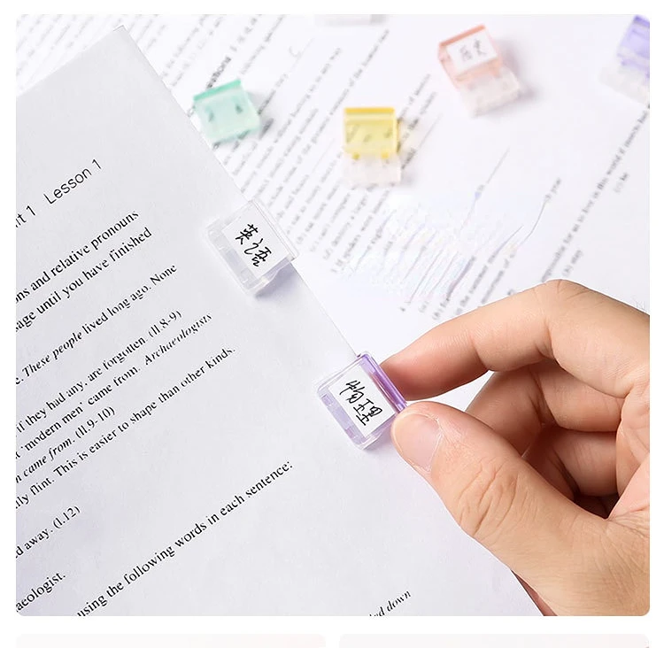 

Candy Color Push Clip Portable Transparent Test Paper File Folder Student Information Classification Slip Clip Holder Paper Clip