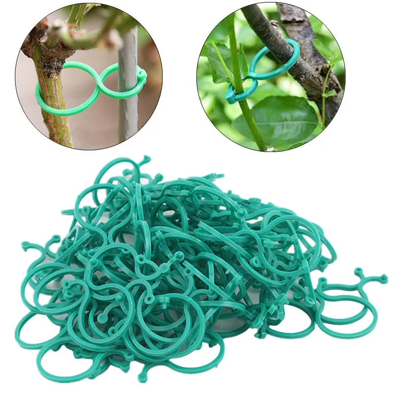 

50/100 Pcs Plant Clips Garter Plants Tomato Clip Reusable Garden Plant Support Rill Greenhouse Plant Seeding Vines Clamp