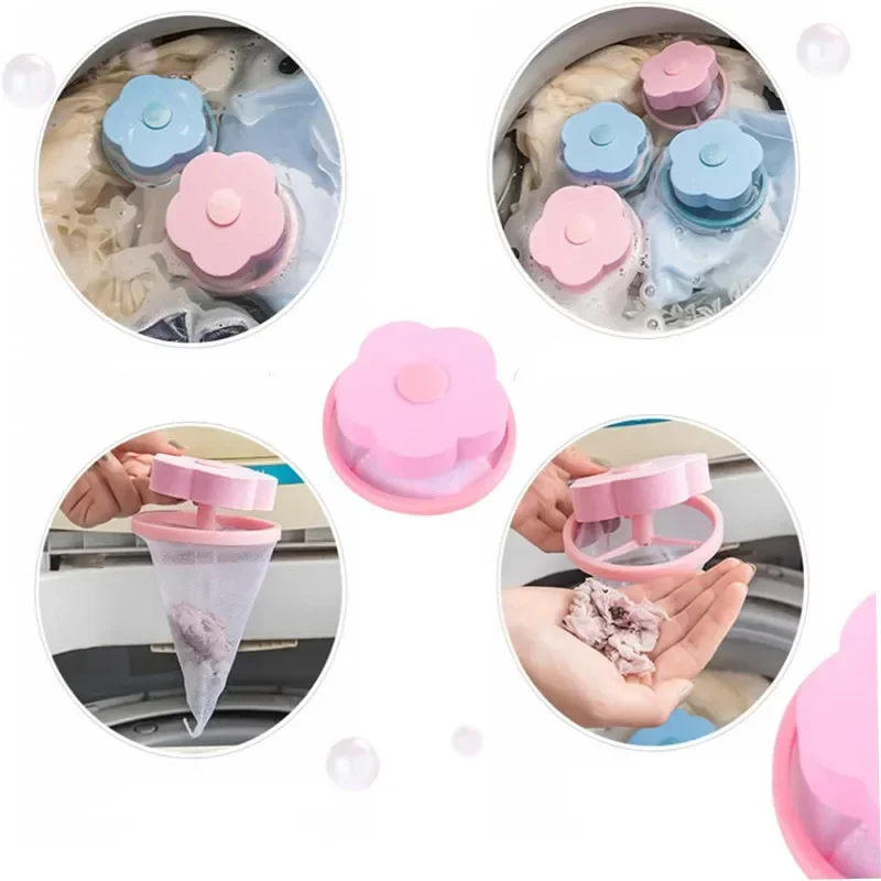 New Washing Machine Hair Removal Catcher Filter Mesh Pouch Cleaning Balls Bag Dirty Fibers Collector Filter Laundry Ball Discs