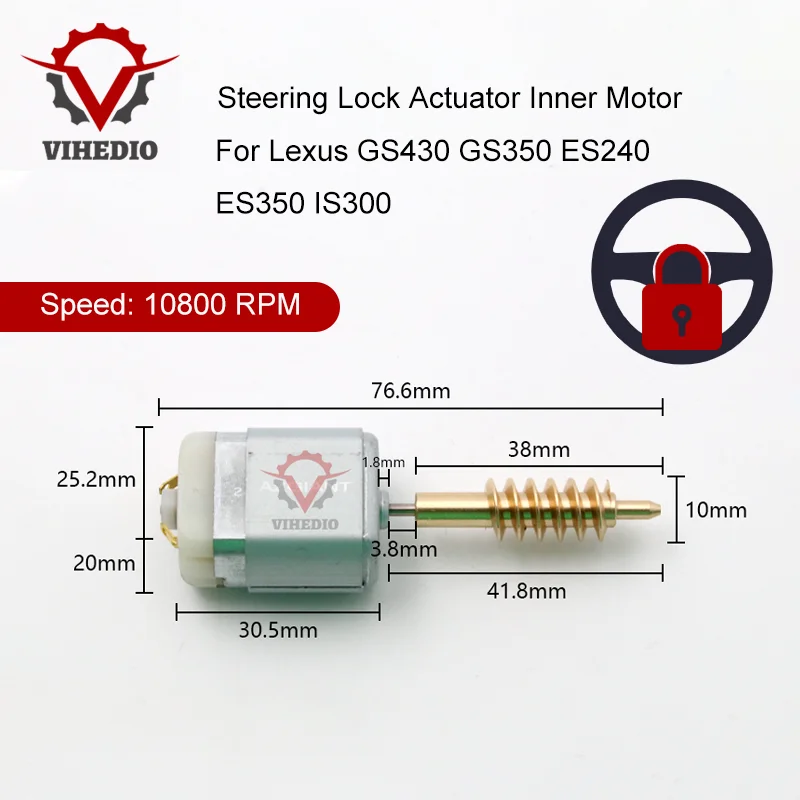 

For Lexus GS430 GS350 ES240 ES350 IS300 Car Steering Lock Actuator Inner Motor OEM 12V Core Power Repair High Quality DIY Engine