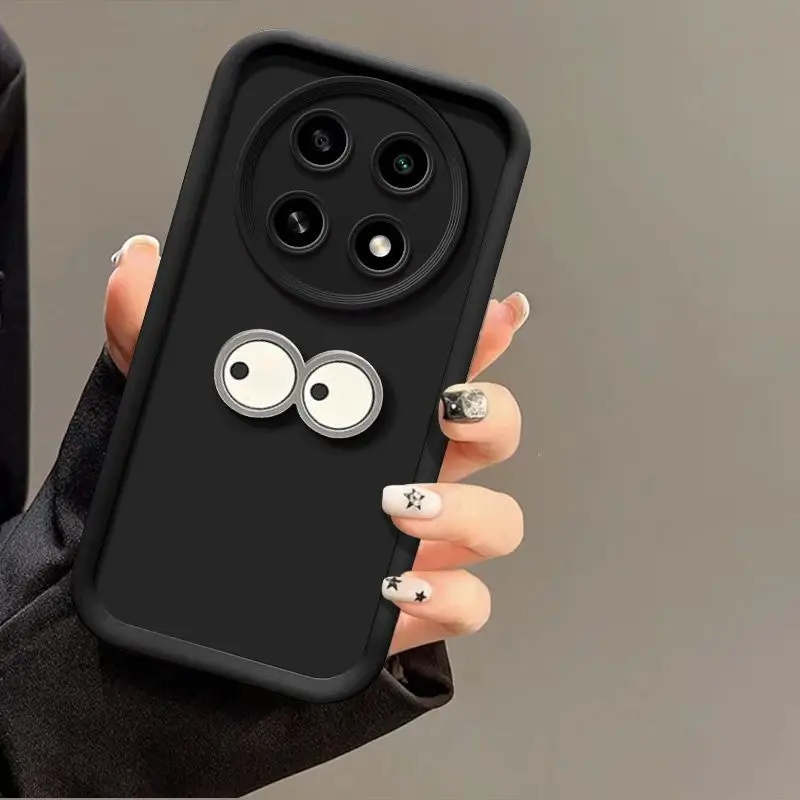 Shockproof Cute 3D Eyes Coalball Silicone Phone Case