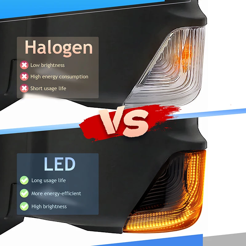 LED Indicatori laterali nero 2 pezzi per Mercedes Sprinter B906 06-16