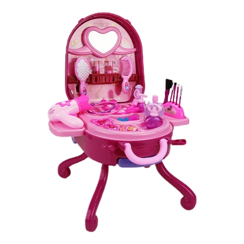Girls Toy Princess Makeup Vanity Dress-up Table Toy for 3 4 5 6 Years Old Girls