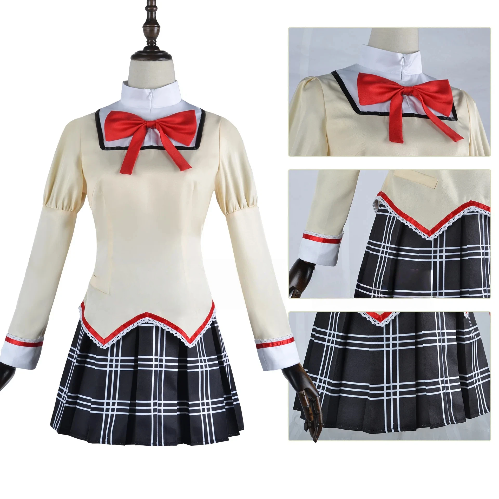 Puella Magi Madoka Magica-Inspired Madoka Kaname School Uniform Costume for Women (Unofficial)