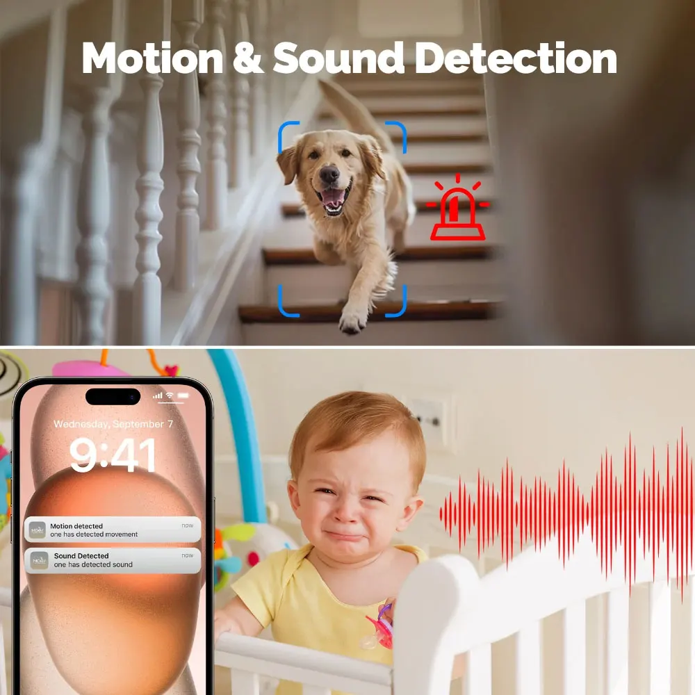 ANSVICAM Tuya Smart 5MP Wifi Indoor Home Security Camera 1080P 4X Zoom IP Camera Two-way Audio Human Body Detection Baby Monitor 4