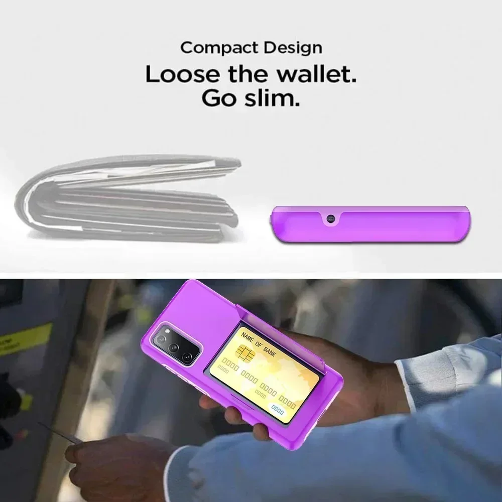 Sleek Card Holder Protective Phone Case for Samsung Galaxy Series