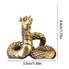 2025 Year Of The Snake Brass Figurines Decoration Chinese Tea Pet New Year Gift Desk Decoration Animal Souvenir 6