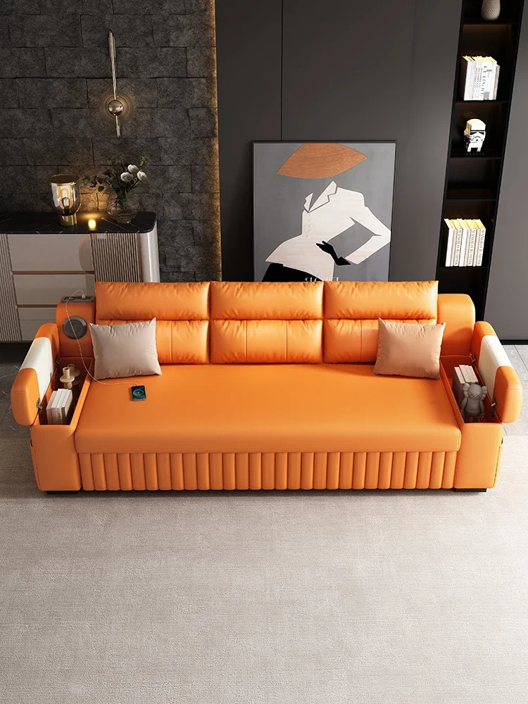 

Fold-out sofa bed, dual-purpose small apartment sofa, modern and simple living room with storage, multi-functional