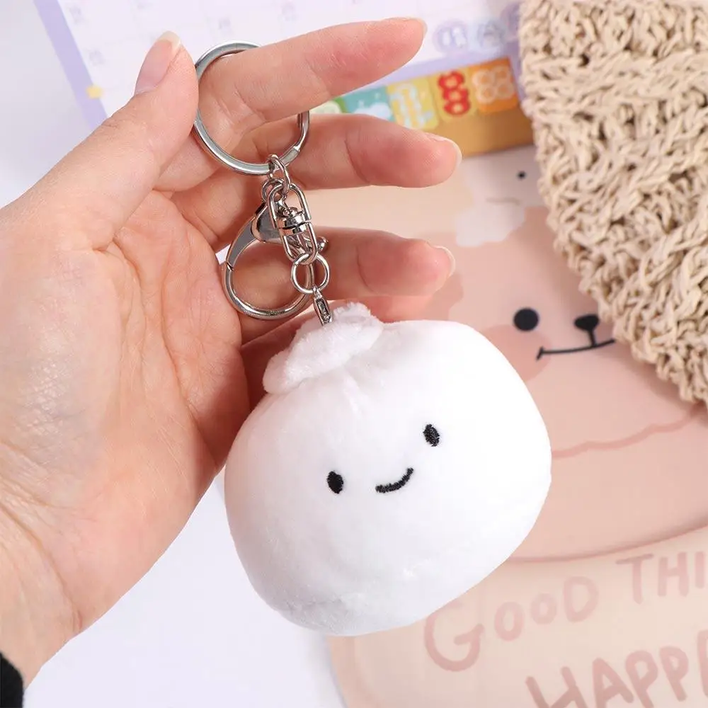 Bag Pendant Dumpling Dumpling Keychain Steamed Stuffed Bun Keyring Steamed Stuffed Bun Pendant Creative Soft Dumpling