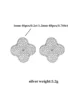 Full Moissanite Earrings Flower Earring Four-leaf Clover Clip Earring for Women 925 Sterling Silver Earring with Gra Certificate 5