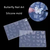 Nail Carving Mold Butterfly Silicone 3D Nail Stamping Plate Nail Stencils Tools DIY UV Gel Manicure Tools Nail Art Enthusiasts 1