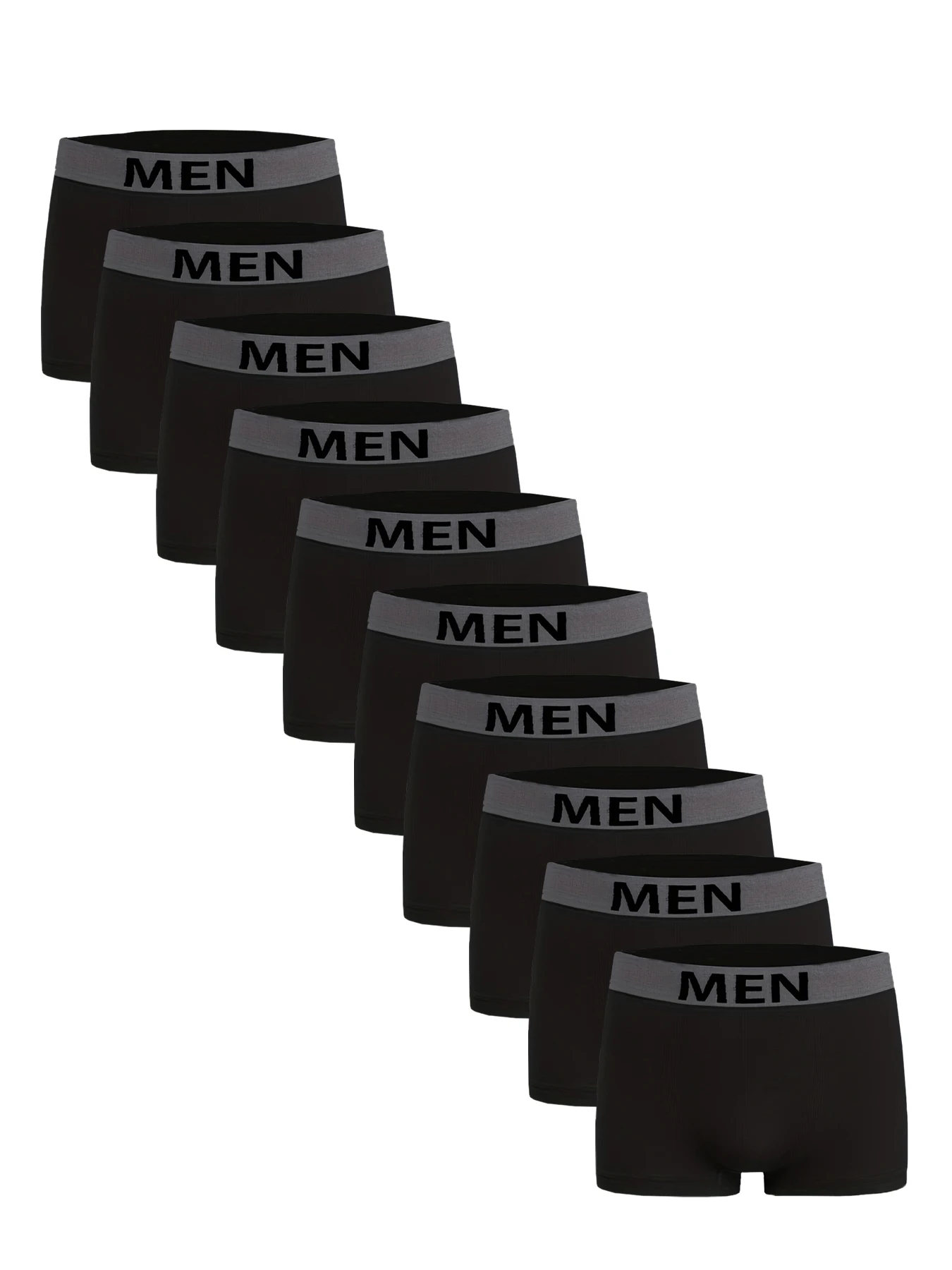 Lot de 5/10 sous-vêtements pour hommes, caleçons tendance, sous-vêtements de sport décontractés pour jeunes, boxers de couleur unie, pantalon de maison