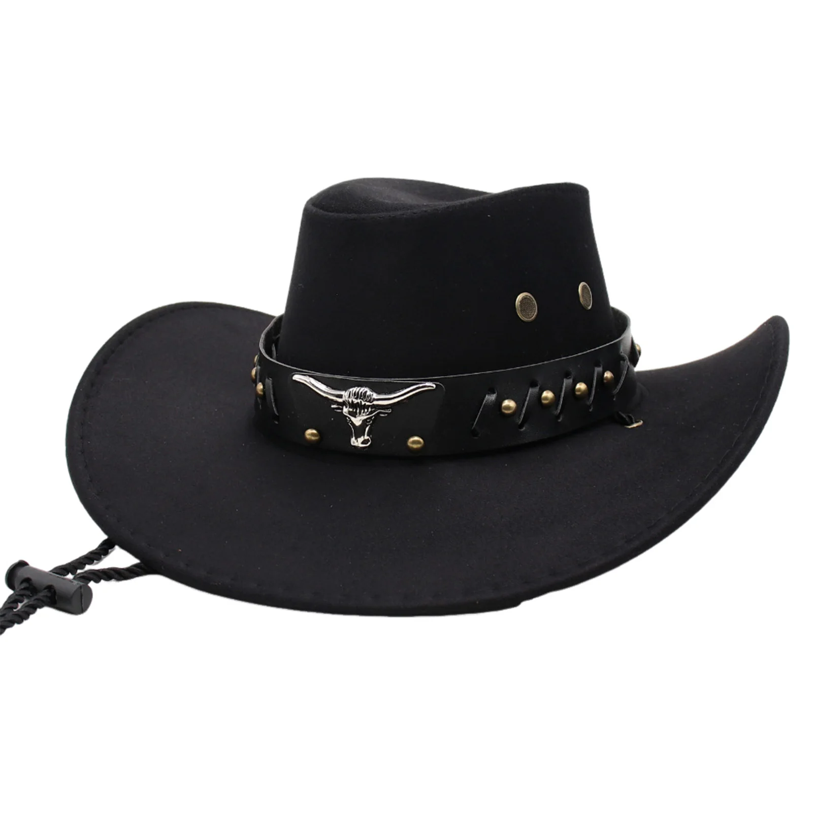 Vintage Western Cowboyhut mit modischen Designs, Sonnenschutz für Outdoor-Aktivitäten, Wandern, breite Krempe, Sommer-Sonnenhut für Männer und Frauen – Detail 3