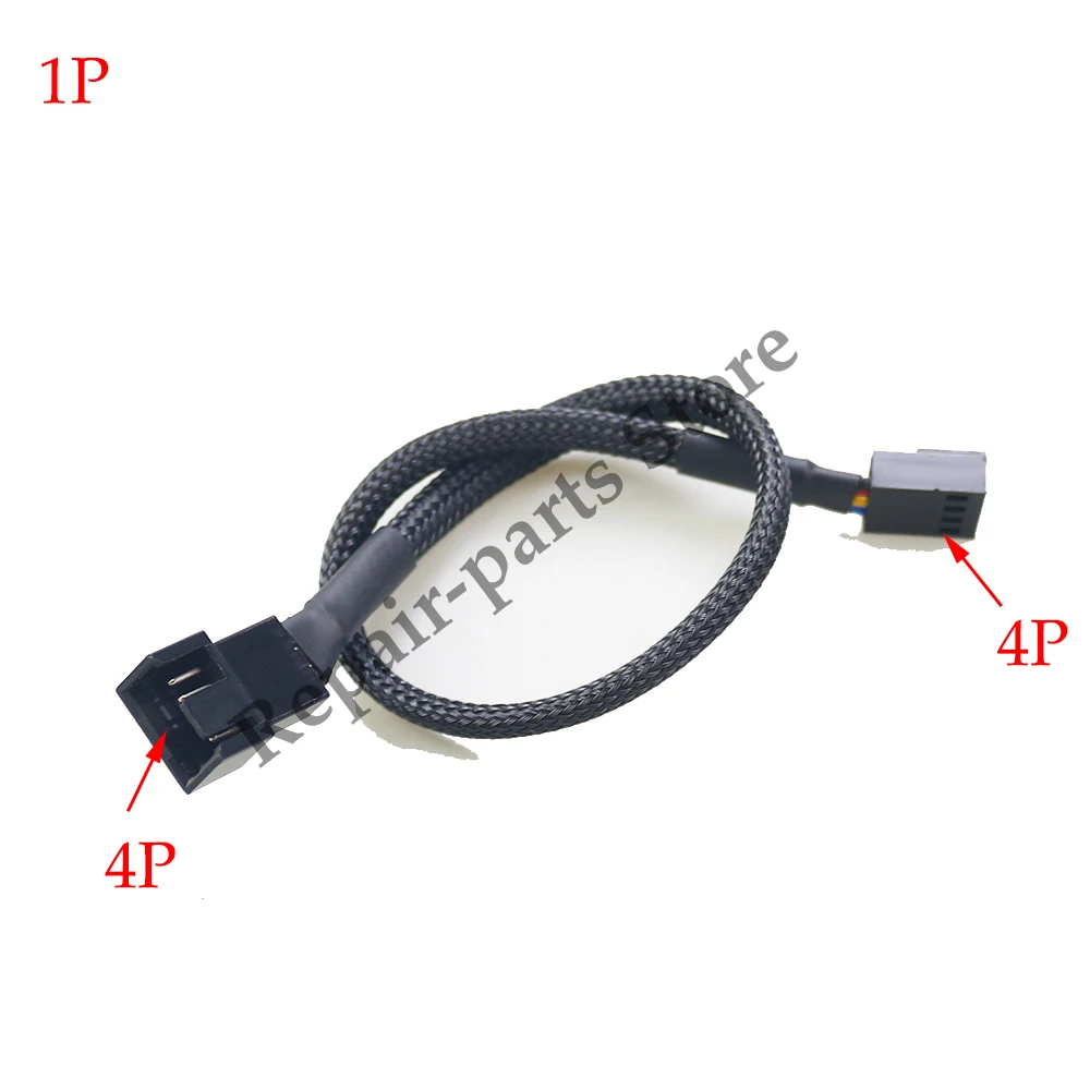 Dteedck 4-poliges 1-bis 3-Wege-PWM-Lüfter-Splitterkabel gekühlt 1 bis 2/3/4-Wege-Gewinde hülsenverlängerung geflochtener Kabel verlängerung lüfterst ecker – Detail 3