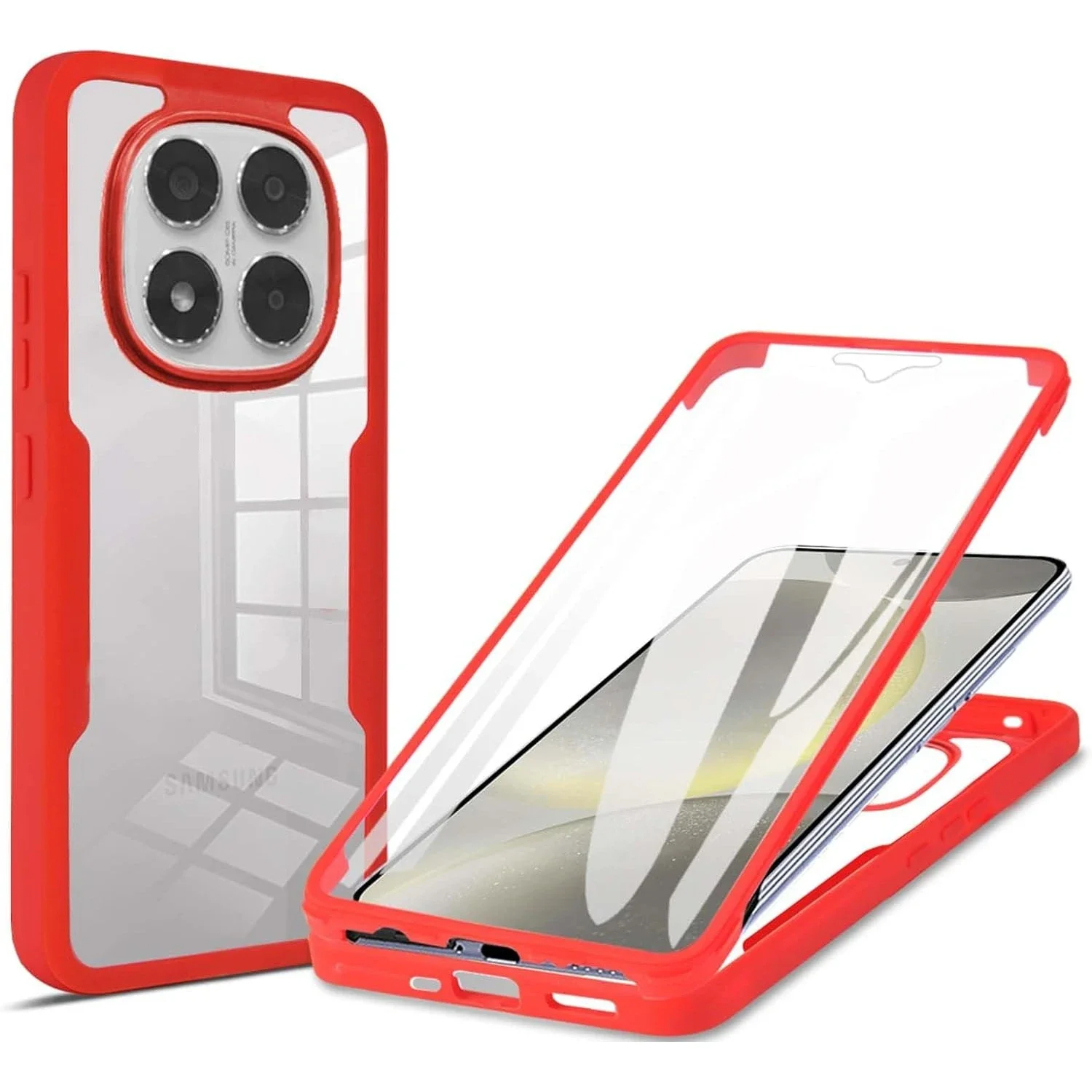 360° All-Round Shockproof Clear Case with Built-in Screen Protector