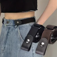 Simple And Fashionable Women'S Belt Elastic Lazy Men'S Belt Woven Invisible And Seamless Unisex Jeans Belt Length Adjustable 1