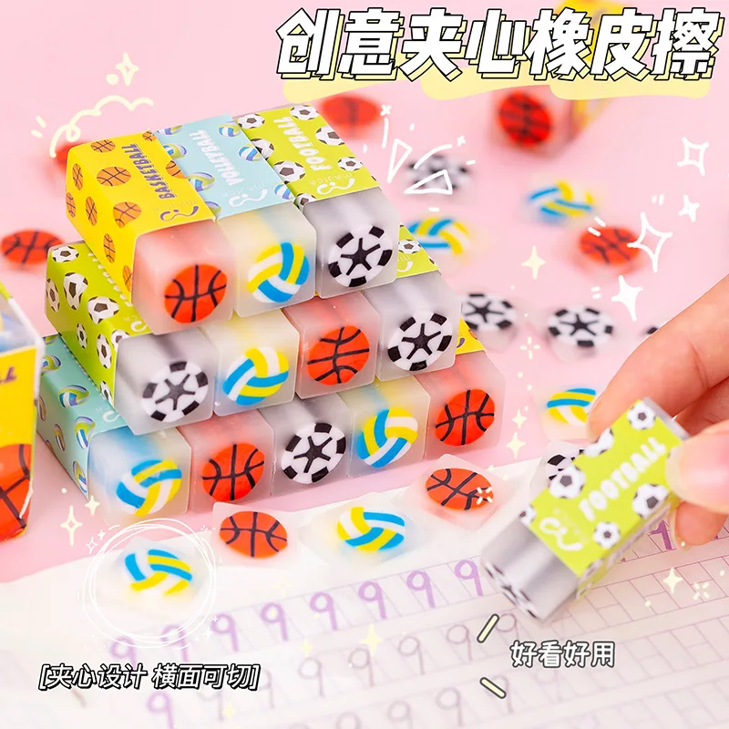 Translucent Fruit Eraser pencil eraser retractable eraser kneadable eraser biscuit eraser plasticine eraser with Fragrance Cute School Rubbers Lovely Animal Eraser Kawaii Stationery Cute Desk Accessories