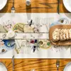 Passover Unleavened Bread Wine Linen Table Runner Jewish Holiday Decor Candelabra Kitchen Dining Table Runner Home Table Decor 3
