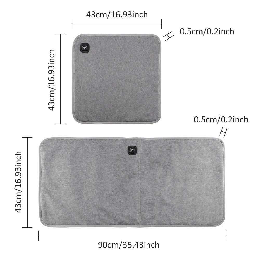 USB Heated Seat Pad Car Home Office Outdoor Camping Winter Warming Chair Cushion