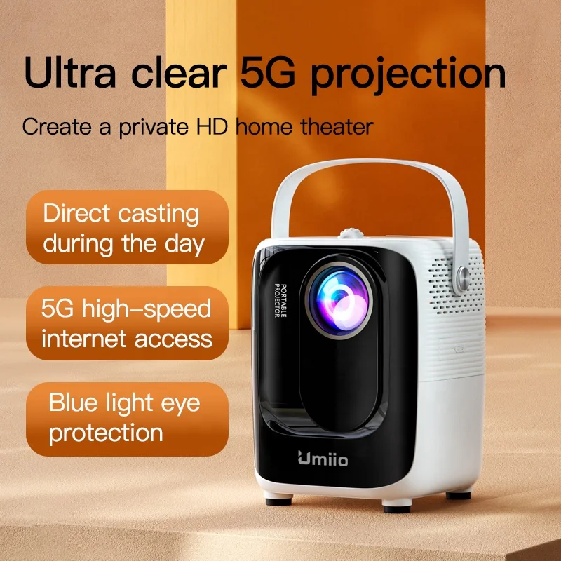 Umiio New product A007 Portable Smart Projector Full HD 1080P suitable