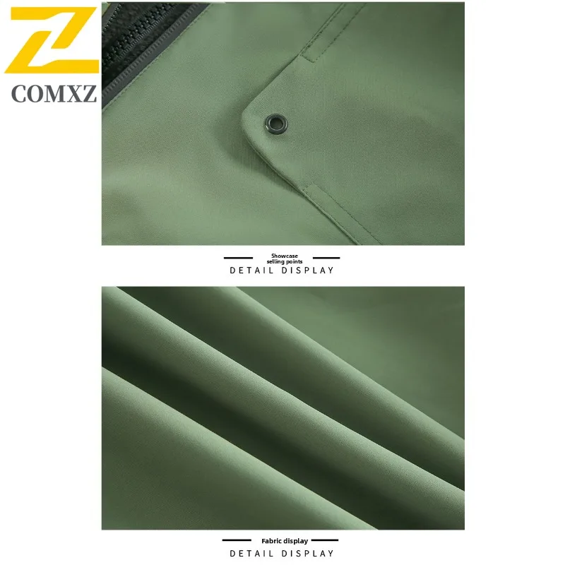 COMXZ Biker Jacket Thickened Windproof Waterproof Cycling Travel Coat Climbing Scratch Resistant High Quality Warm Men Outerwear