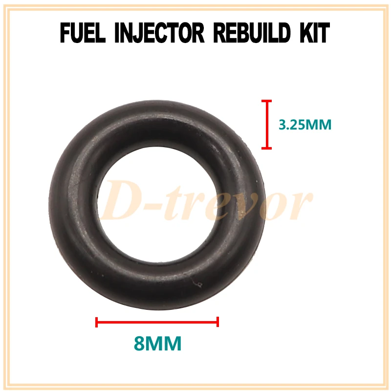 

500pieces Fuel injector lower orings rubber seal 14.5*3.25*8mm for BMW Audi Nissan Siemens injector 1439800 1427240