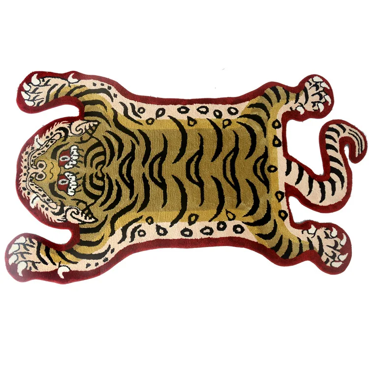 150x90cm Home Animal Shape Rug Creative Handmade Tiger