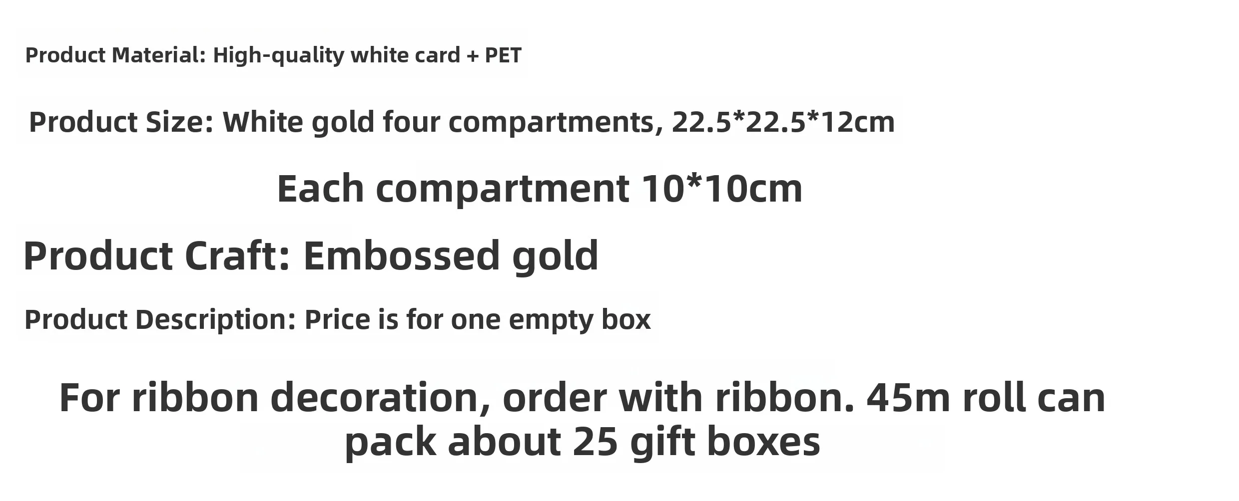 Transparent Four-Grid Dessert Cake Box 4 Compartments Clear Pastry Packaging Container ... - SKU TDCB0953 - UGI Packaging