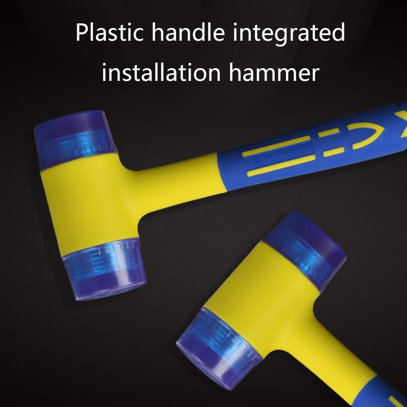 Rubber Mallet with Plastic Handle for Installation Home Use Wear Resistant Dropship