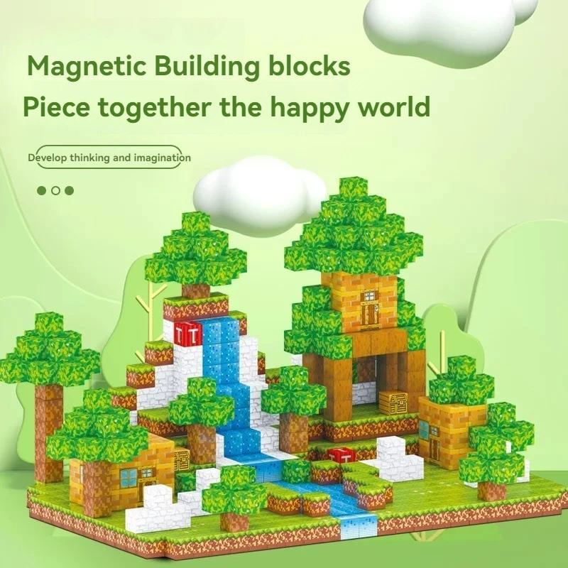 Magnetic Construction Set STEM Learning Toy DIY Creative Assembly Bricks for Kids Build Creative Construction Games Gift for 3+