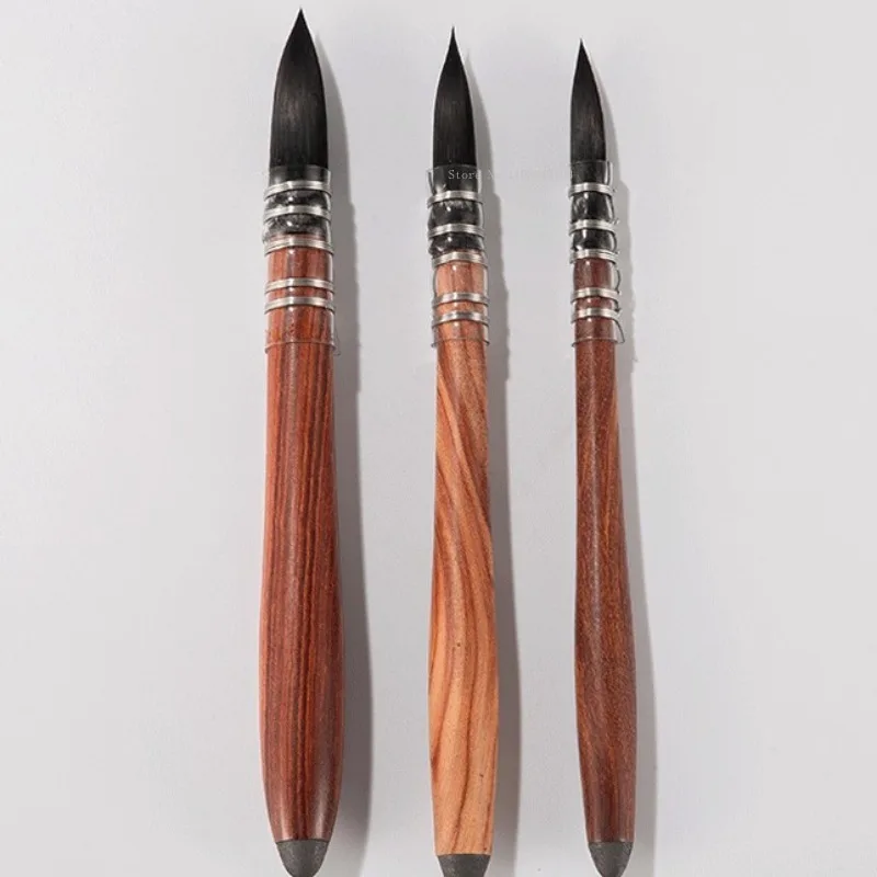3Pcs 나일론 양모 수채화 브러쉬 세트 아트 후크 펜 학생 그림 손으로 그린 ??수채화 펜 휴대용 미술 용품 ??도구