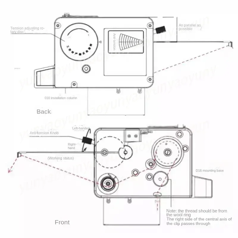 220V 자기식 수평 텐셔너 MT-30 실용적인 산업용 와인딩 머신 (일상 생산용)