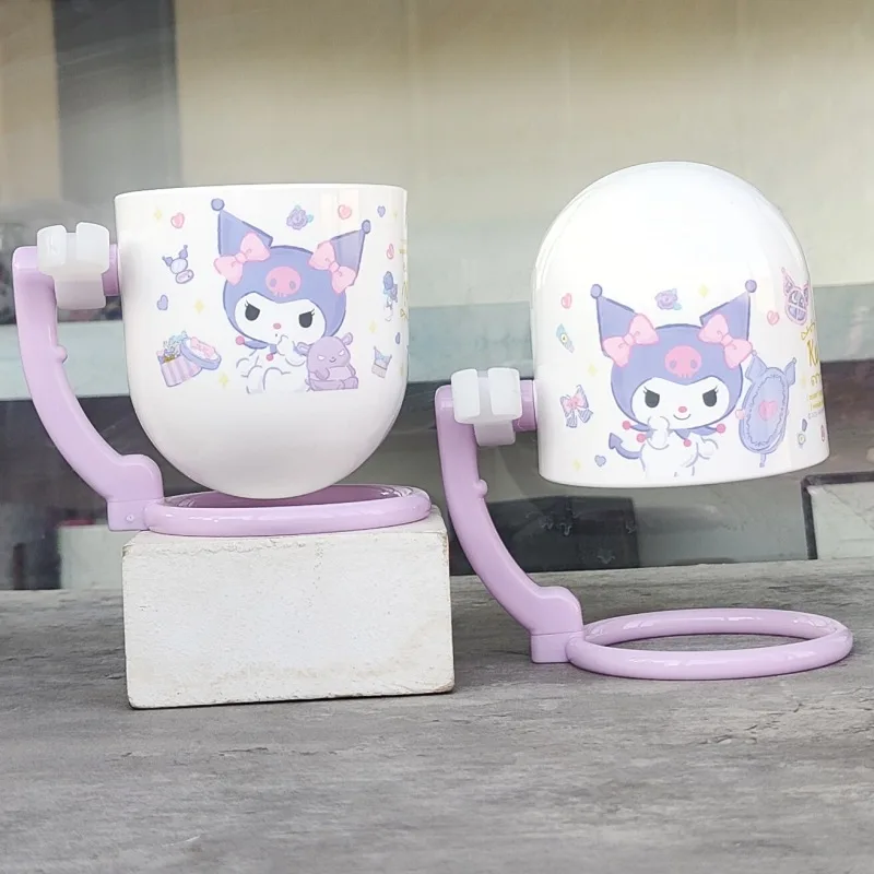 

Sanrio кружка для зубной щетки Kurumi Kawaii мультяшный милый аниме детская вращающаяся защита от падения мундштук инвертированная чашка игрушки