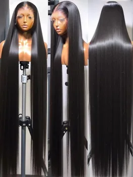 40 Inch Bone Straight Lace Frontal Wigs Human Hair Brazilian 13x4 13x6 Straight HD Lace Front Wigs Wear & Go 5x5 Glueless Wigs 1