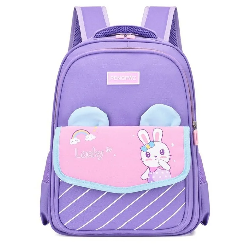 Cute Grade 1-3 Children Rabbit Dinosaur Cartoon Backpacks New Girls Boys Students Lightweight Reflective Schoolbags All-match