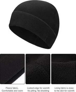 1PC Warm Winter Skull Cap Soft Polar Fleece Hat Thick Windproof Cap Outdoor Beanie Cap Ski Cap Suitable For Men Women 2