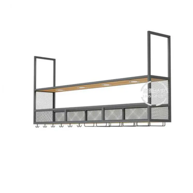 Bar Hanger Goblet Upside Down Hanger Hanging Cup Rack Wrought Iron Hanging Wine Rack Restaurant Storage Cabinet Home