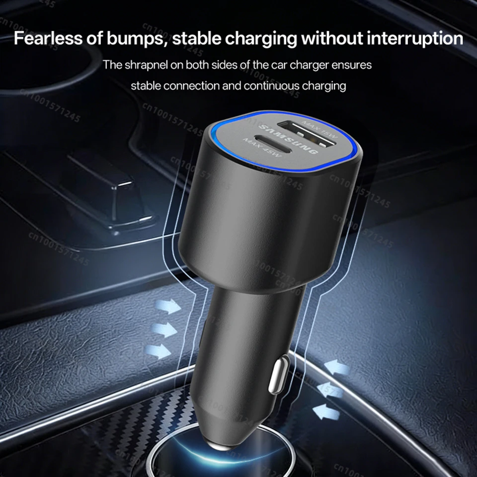 High-Power Type C Car Charger with Fast Charging Cable