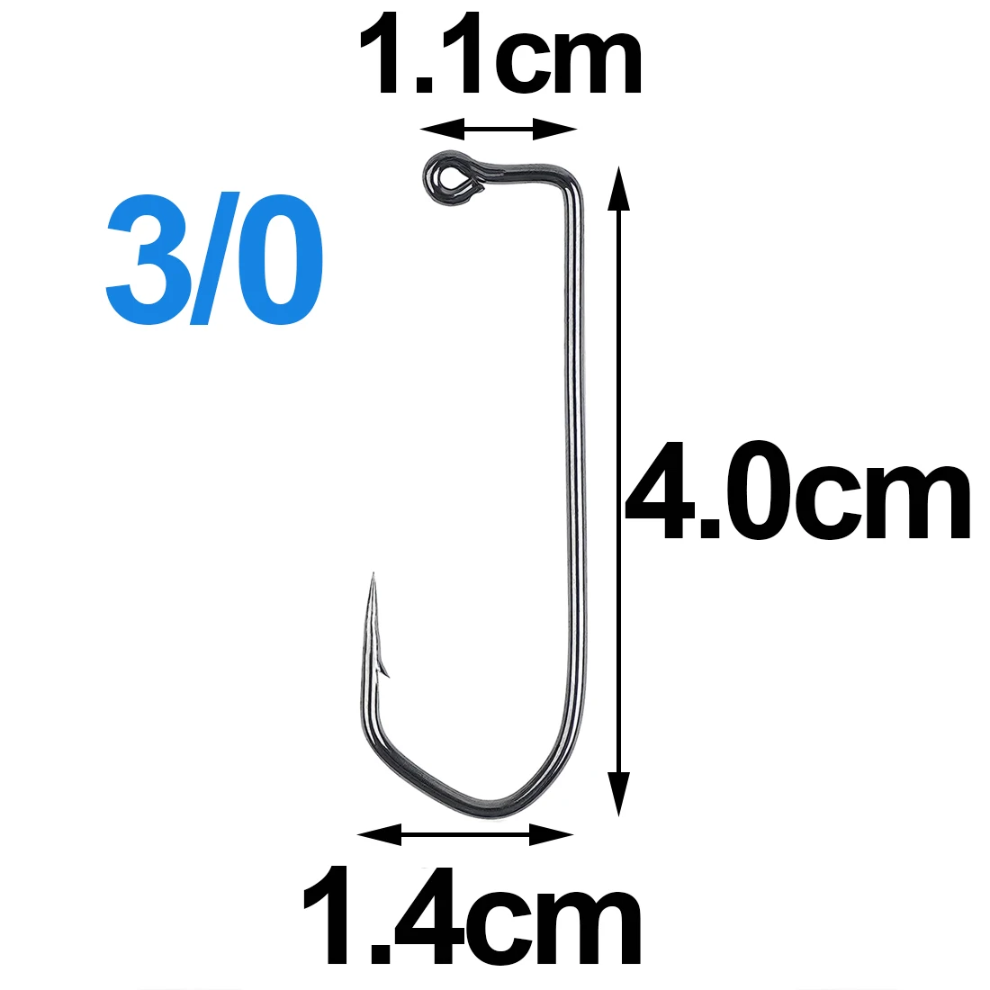 500Pcs Aberdeen Fishing Jig Hooks Long Shank 90 Degree jigging