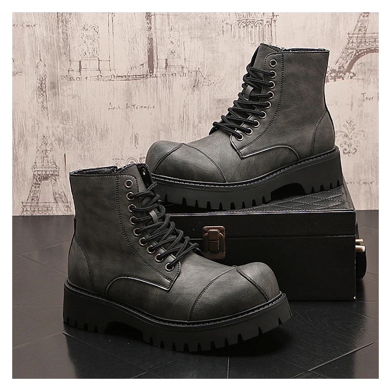 Men's Boots, Fashionable And Versatile Motorcycle Boots, Brown Boots, Western Boo | ChicGrl