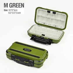 Waterproof Fishing Tackle and Accessory Storage Box (M-green)