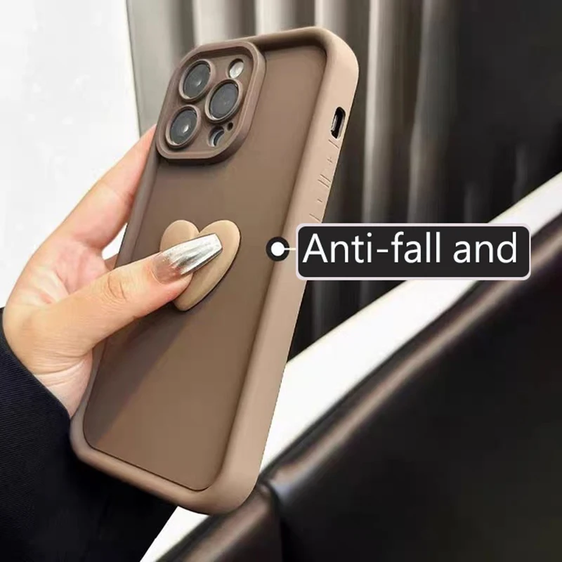 Cover telefono silicone cuore 3d simpatica per iphone pro max_voghion.com