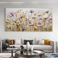 Mintura,100% Handpainted 3D Knife Flower Oil Painting on Canvas,Modern Home Decor,Wall Art Picture,Abstract Texture Large Poster 4