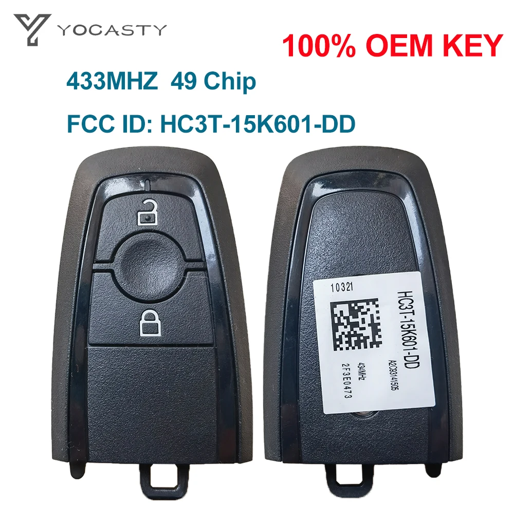 

Умный Автомобильный ключ yocпластика OEM HS7T-15K601-DD 434 МГц для Ford Edge S-MAX Galaxy Ecosport Ranger PXIII PROX 2017 2018 2019 A2C93142101