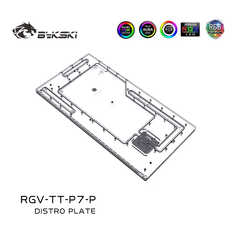 Bykski Distro Plate Acrilico Board Water Channel Kit Soluzione Per Thermaltake P7 Custodia Per Computer Per Cpu/Gpu Block Support Pompa Ddc