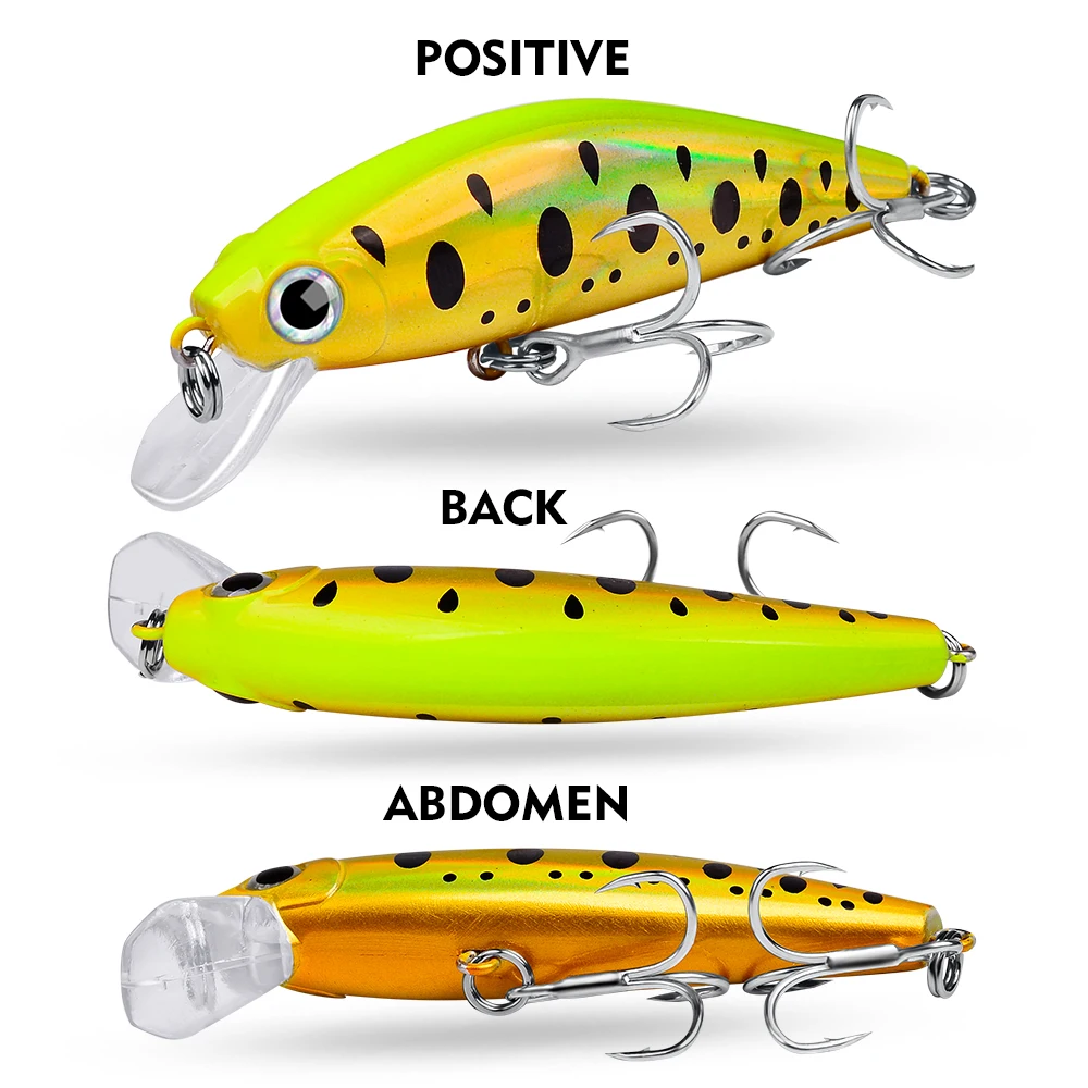 PROBEROS 1 Stück Bionischer Minnow Kunststoff-Wobbler Jerkbait, Künstlicher Harter Angelköder, Outdoor-Angelzubehör – Detail 7