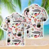 Miniso Disney Cruise Hawaiian Print Shirt Mens Women's Fashion Button Short Sleeve Shirt Disney Cruise Mickey Hawaiian Shirt Men 1