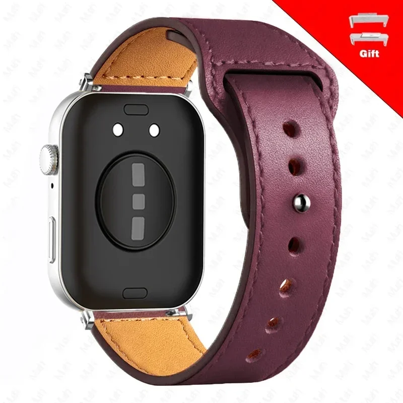 Premium Leather Smartwatch Band - Elegant Replacement Wristband Strap Accessories