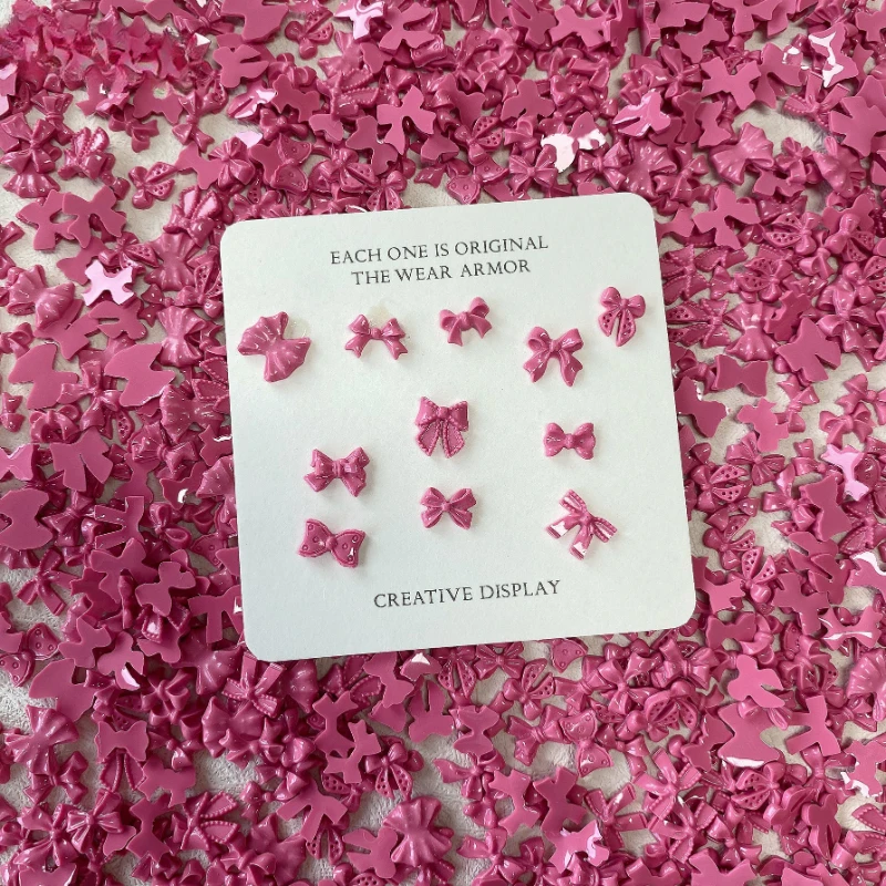 

30pc 3D New Cute Luminous Grapefruit Red Bow Tie Nail Art Charms Resin DIY Nail Art Jewelry Manicure Nail Decoration Accessorie